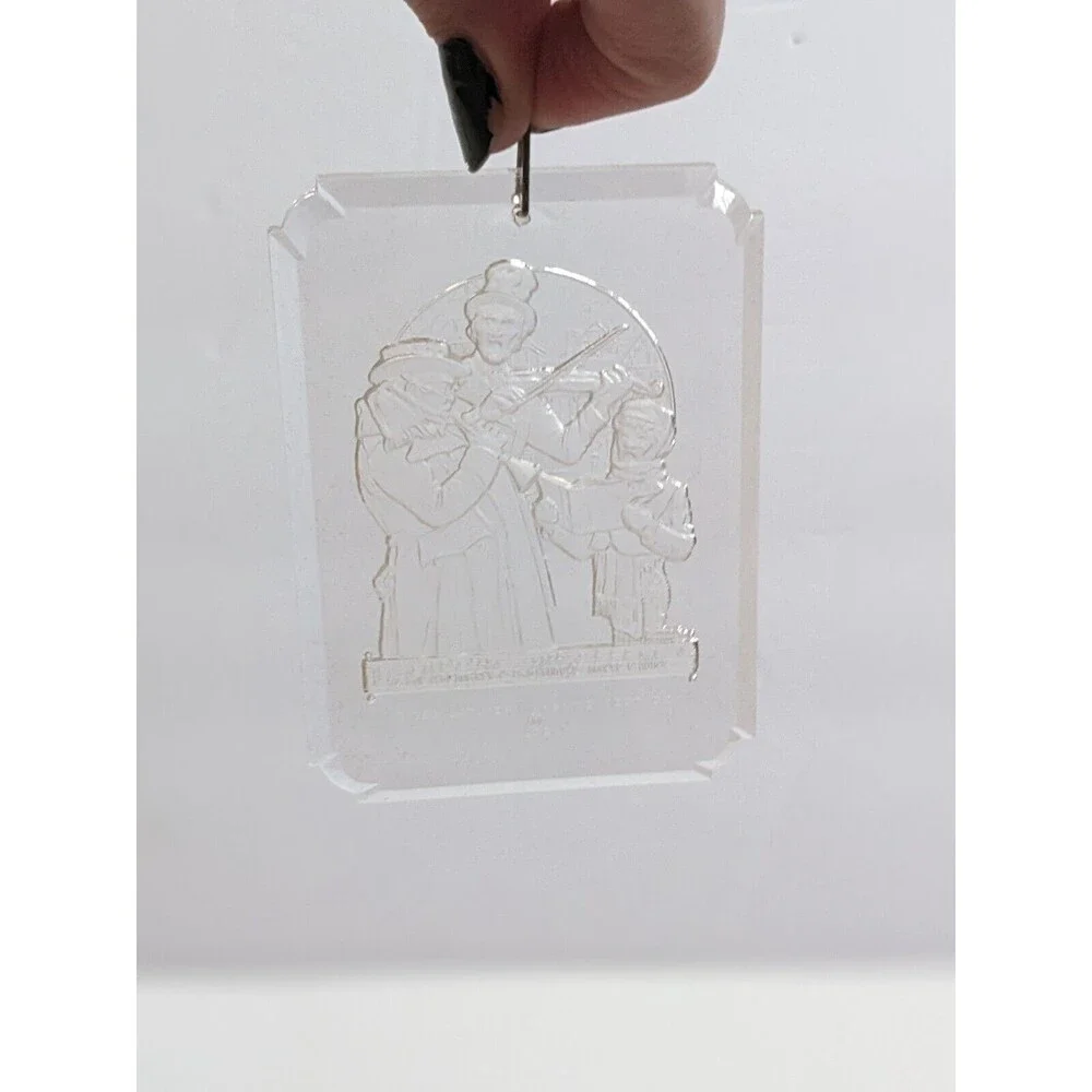 Vintage 1978 McDonald's Ornament Norman Rockwell Painting Dickens Christmas Trio